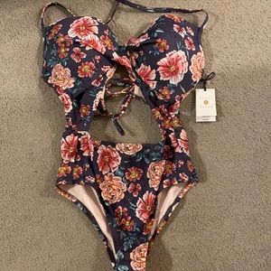 Shade Shore Floral One Piece Bathing Suit